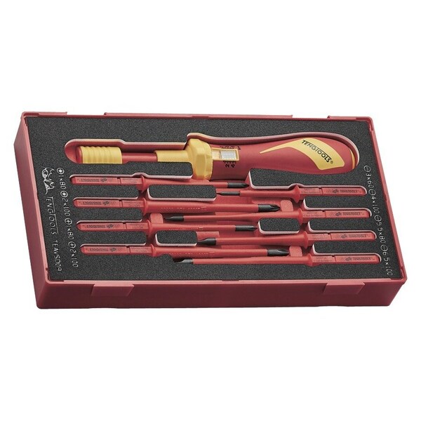 Torque Screwdriver Set VDE 9 Pcs EVA Foam Tool Organization Tray